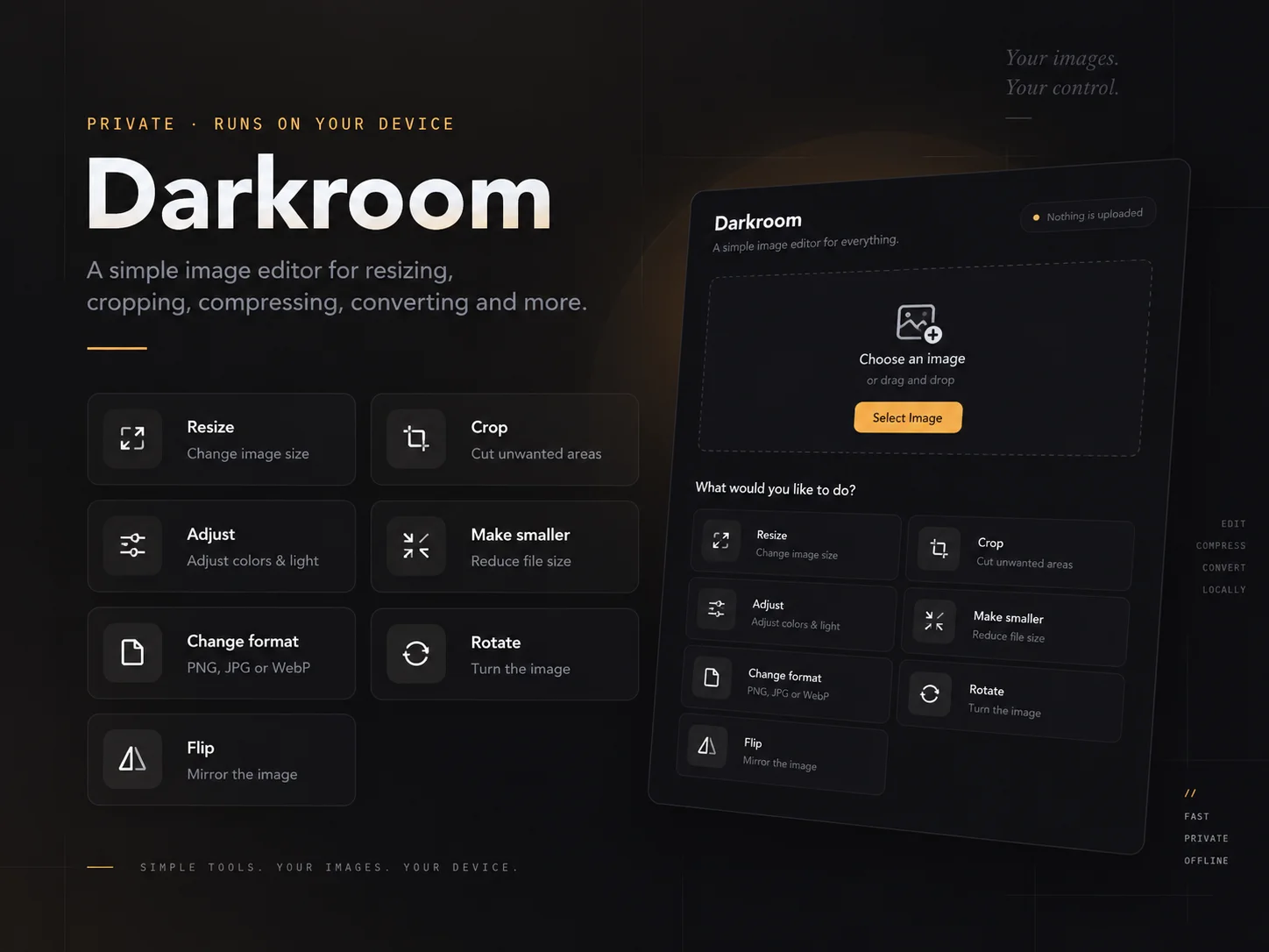 Darkroom — Local image editing with stacks.